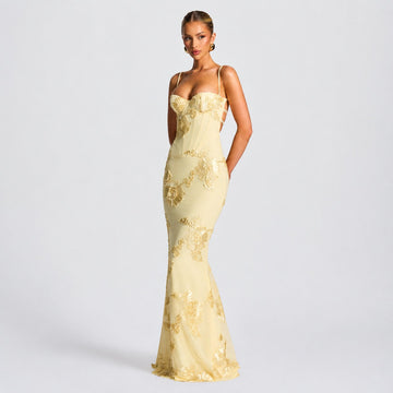 Norma - Elegantes Maxikleid mit Blumenmuster