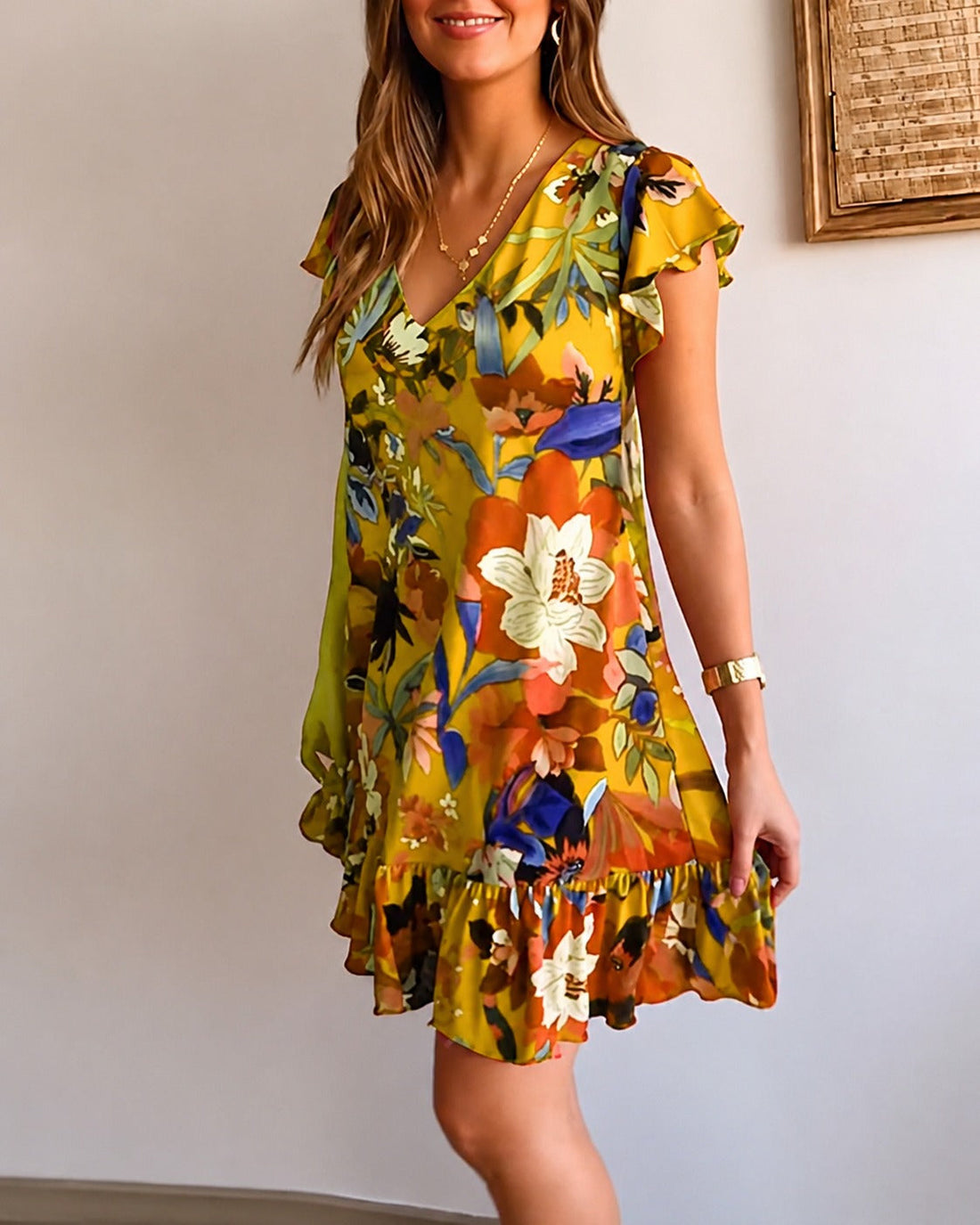 Katelyn - Elegantes Blumenmusterkleid