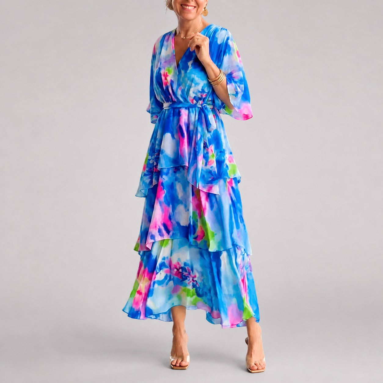 Denise - Stilvolles mehrschichtiges Kleid
