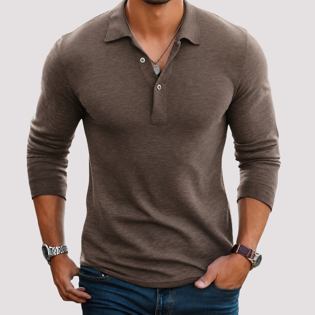 Jack - Komfortables Langarm-Poloshirt