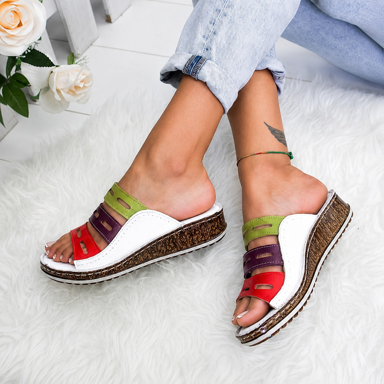Christina - Bunte Freizeitsandalen