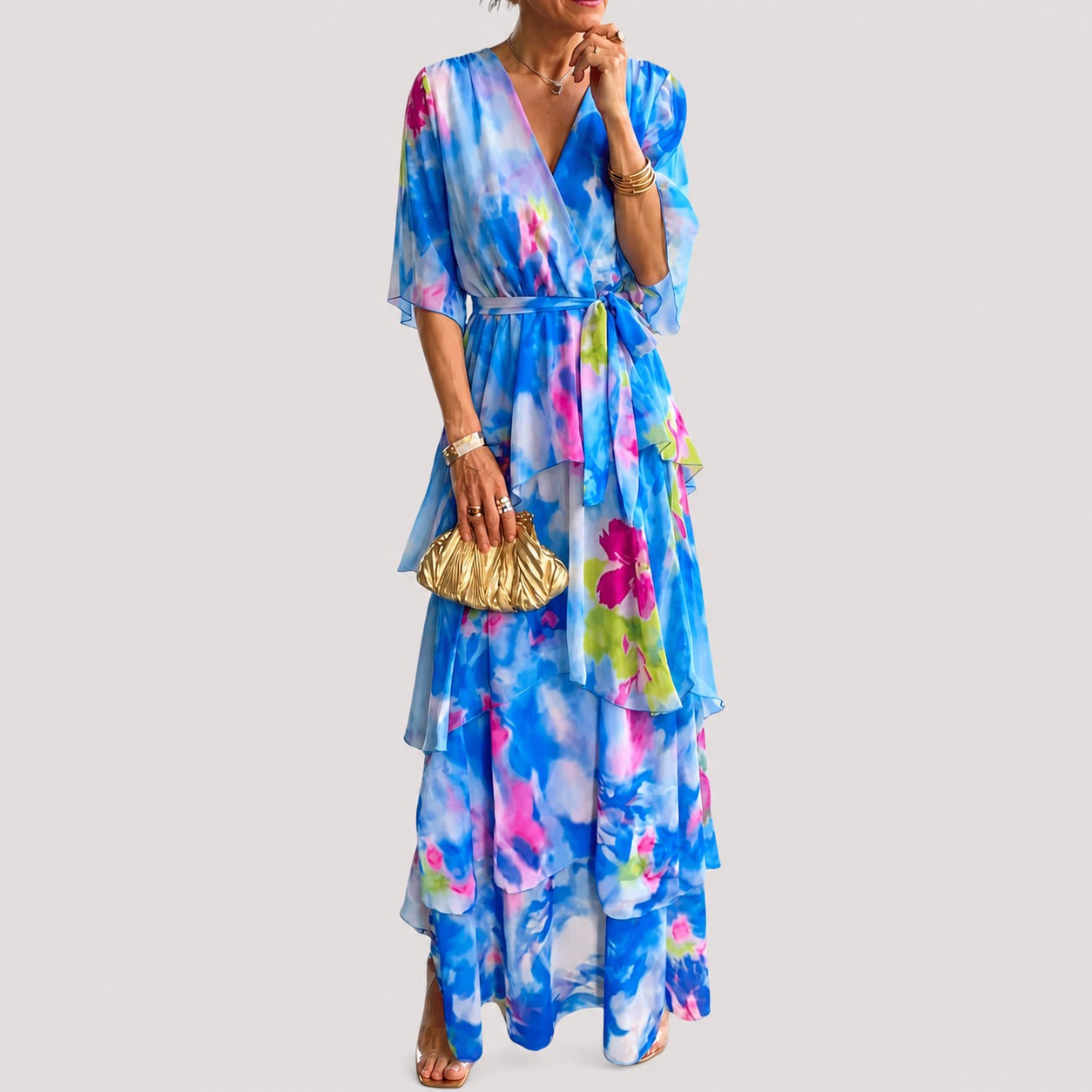 Denise - Stilvolles mehrschichtiges Kleid