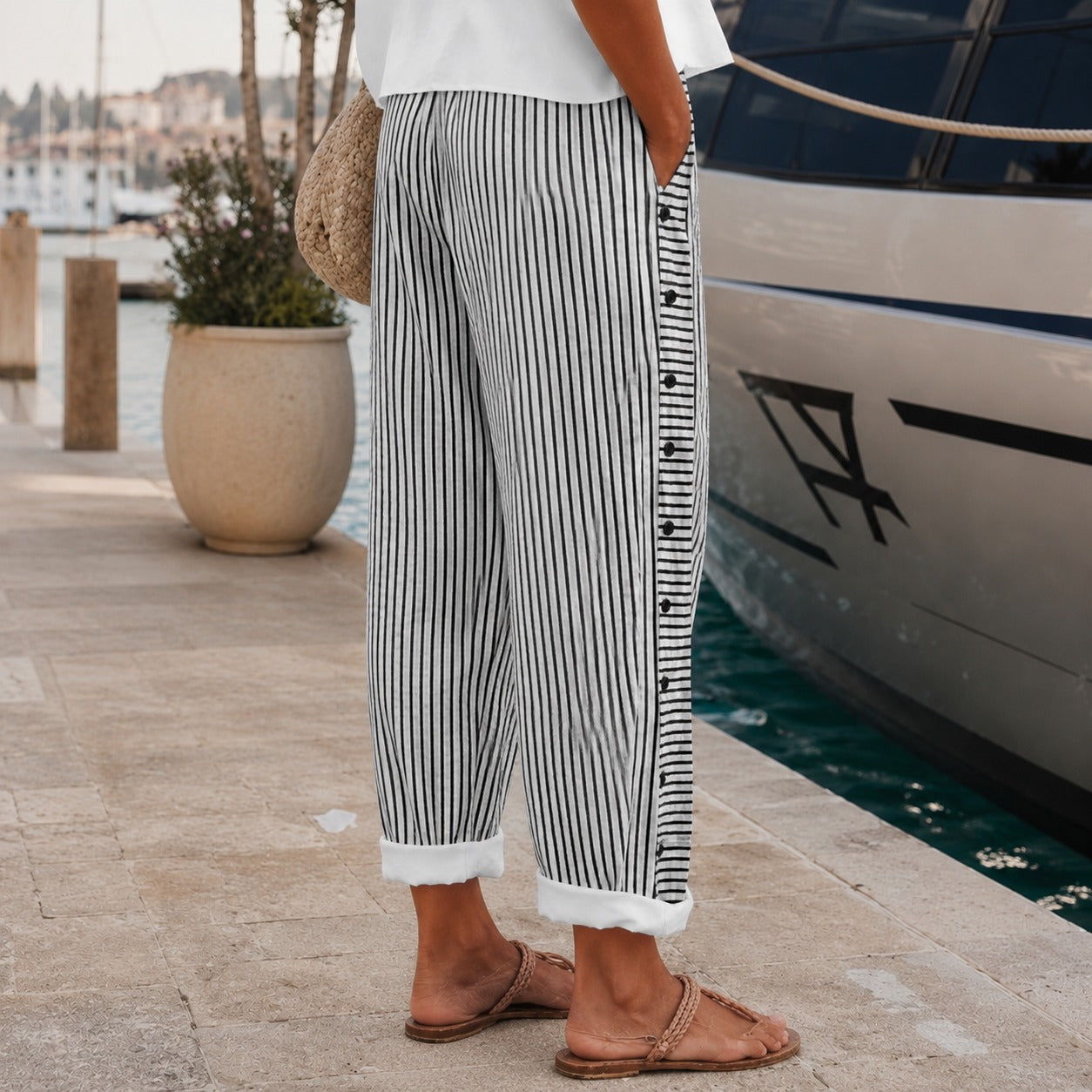 Rachael - Weit geschnittene Hose mit Seitentaschen