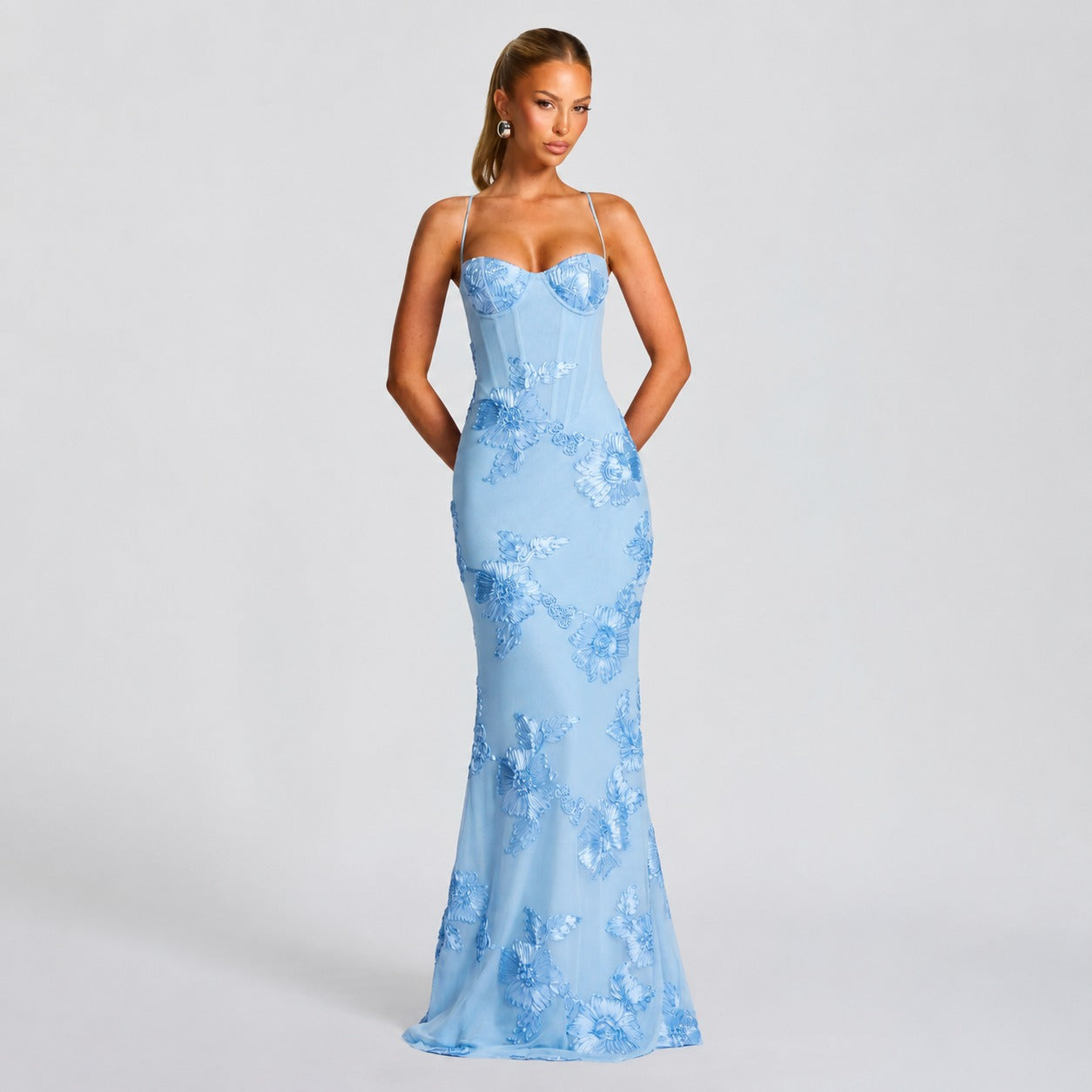 Norma - Elegantes Maxikleid mit Blumenmuster