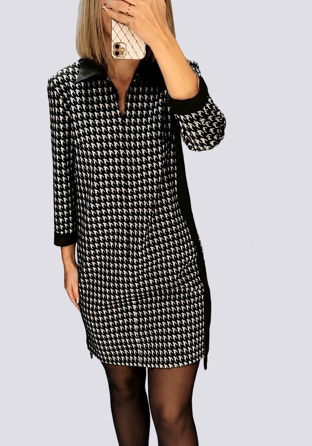 Saskia - Stilvolles Revers-Minikleid