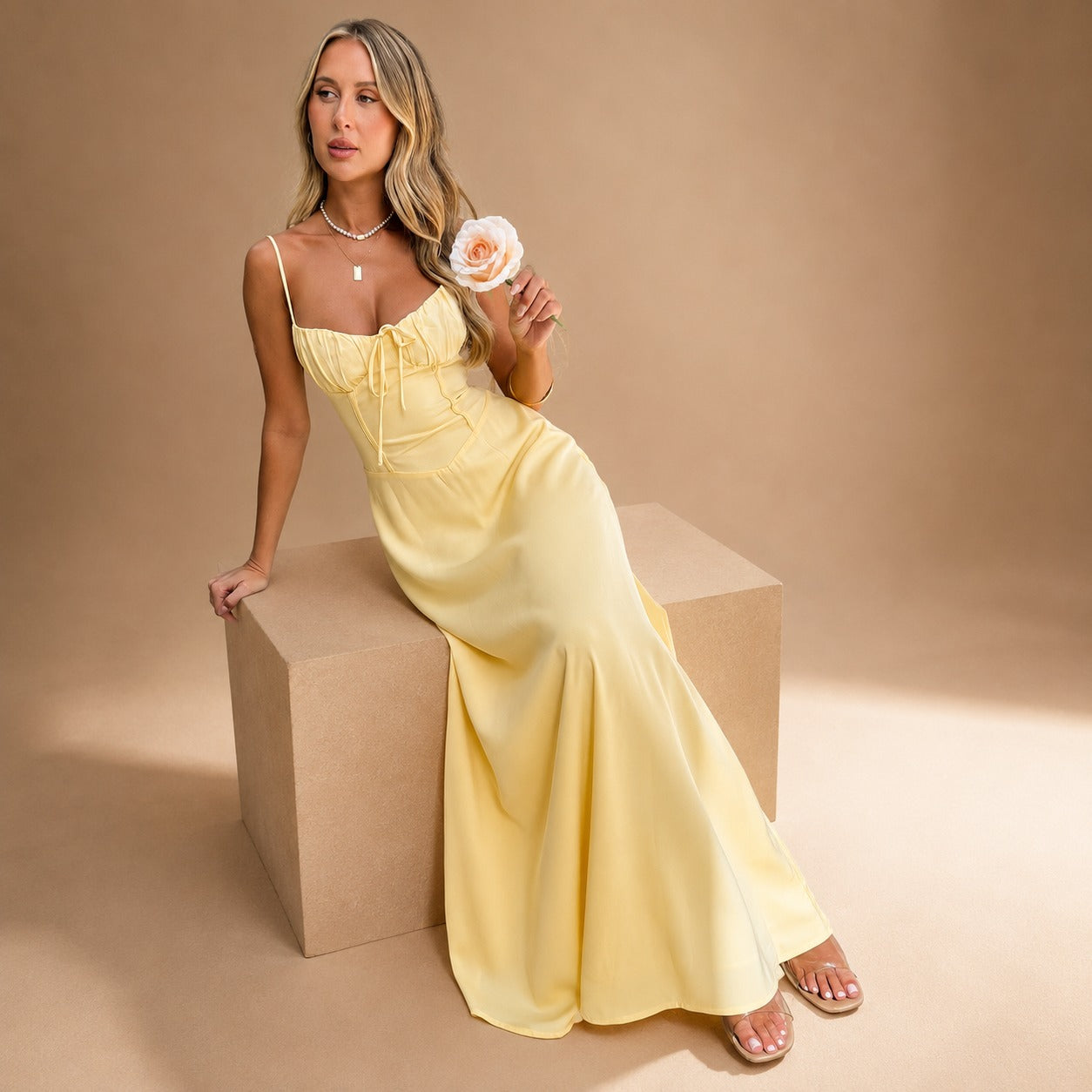 Louise - Elegantes Langes Maxikleid
