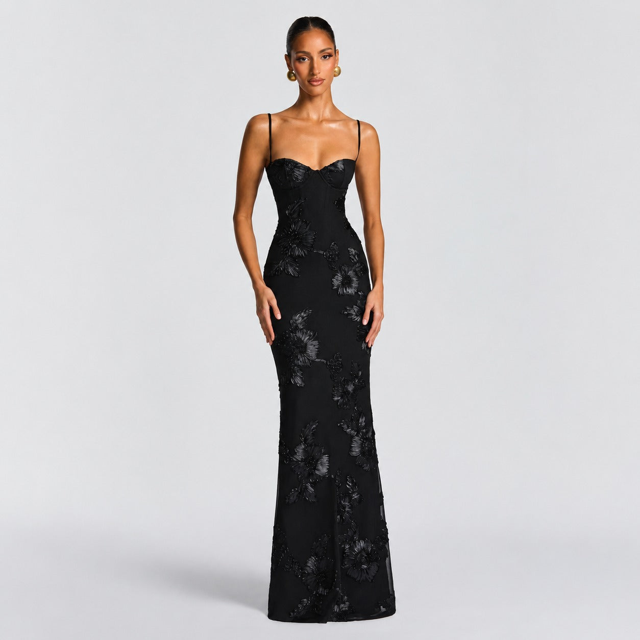 Norma - Elegantes Maxikleid mit Blumenmuster
