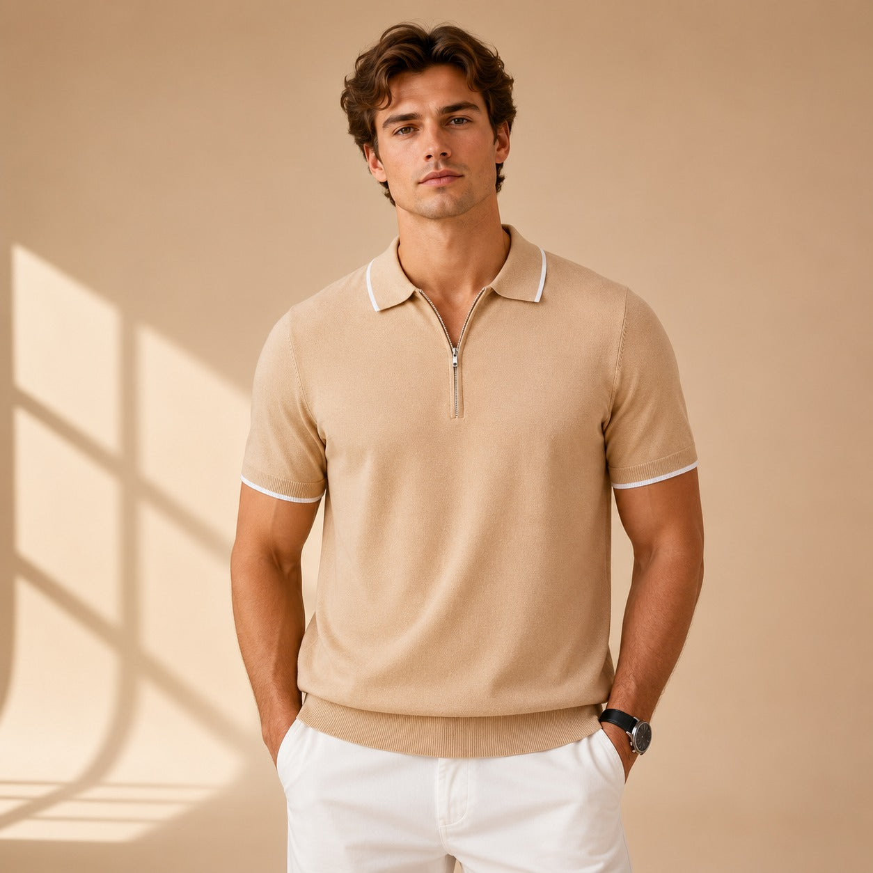 Leonard - Lässiges Reißverschluss-Poloshirt