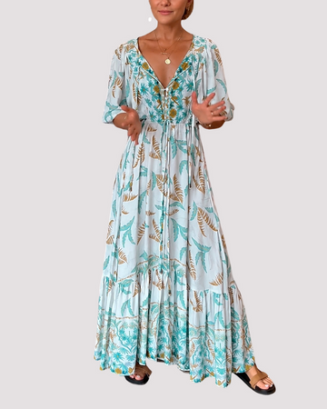 Ashley - Langes Blumen-Maxikleid