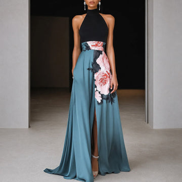 Annie - Ärmelloses Maxikleid mit Blumenmuster