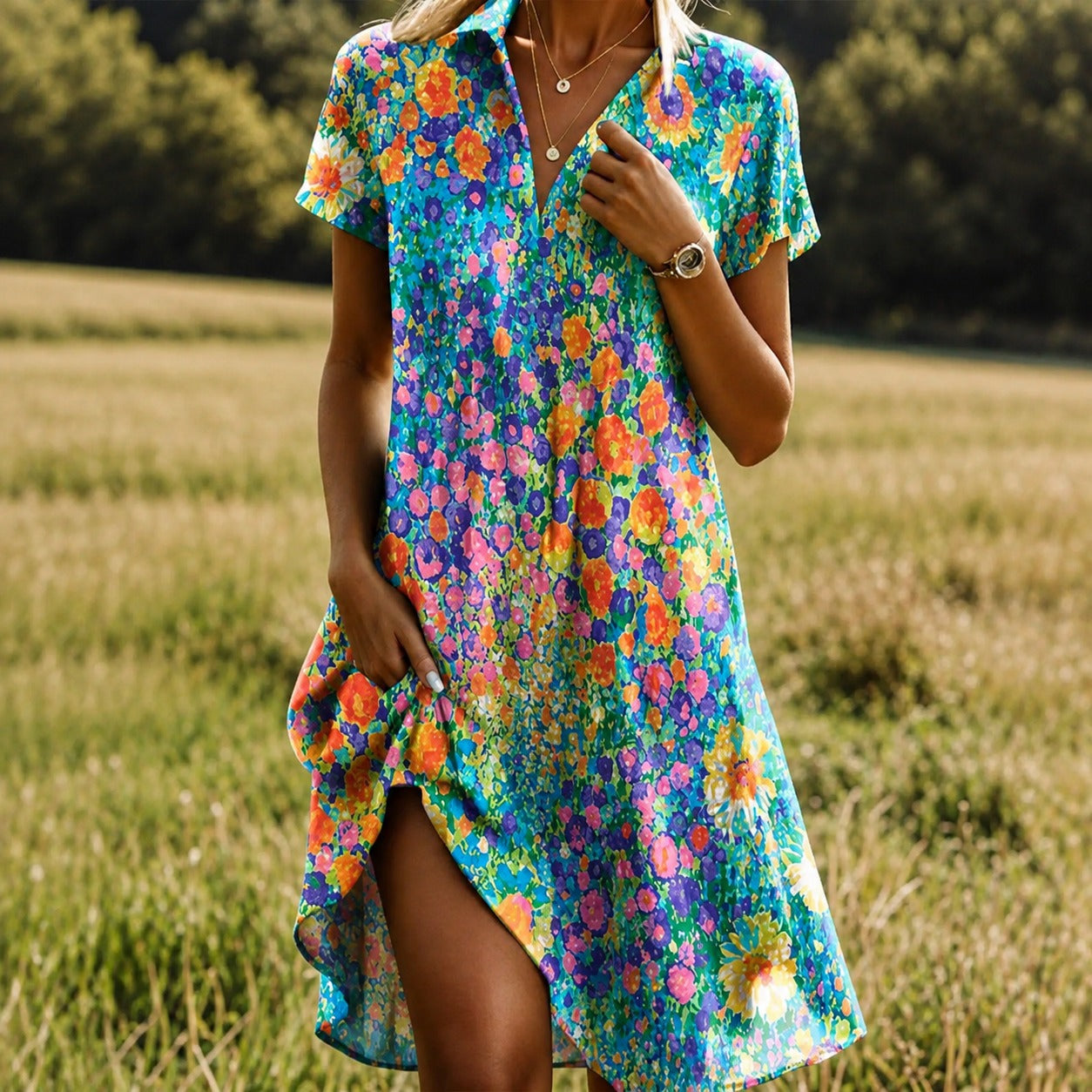 Carrie - Elegantes Kleid im Boho-Stil