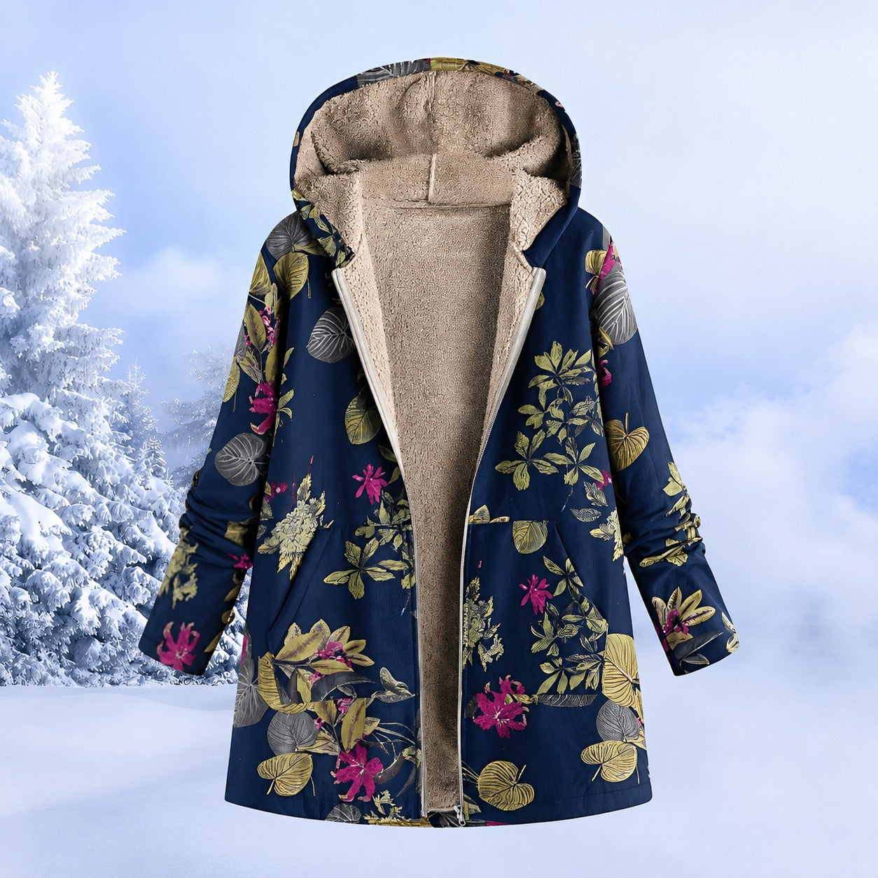 FluffCoat - Farbige, schicke Winterjacke