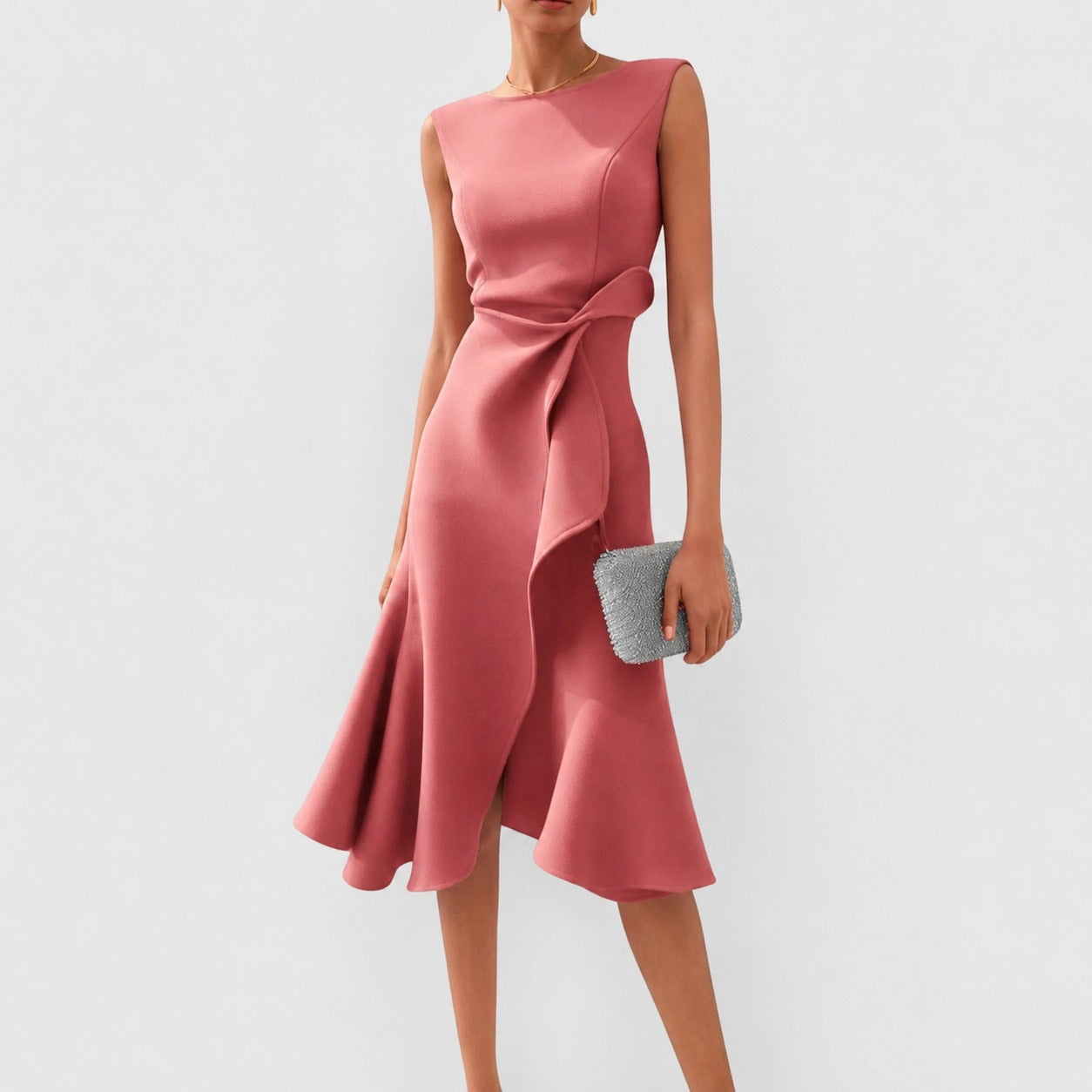 Stella - Stilvolles ärmelloses Midikleid