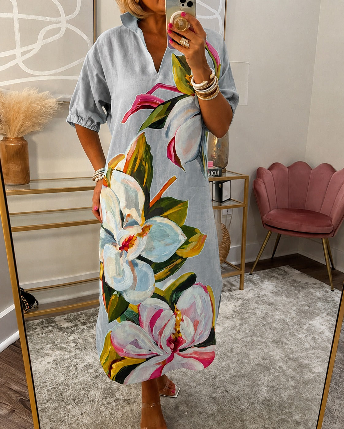 Myla - Locker geschnittenes Kleid mit Blumendesign