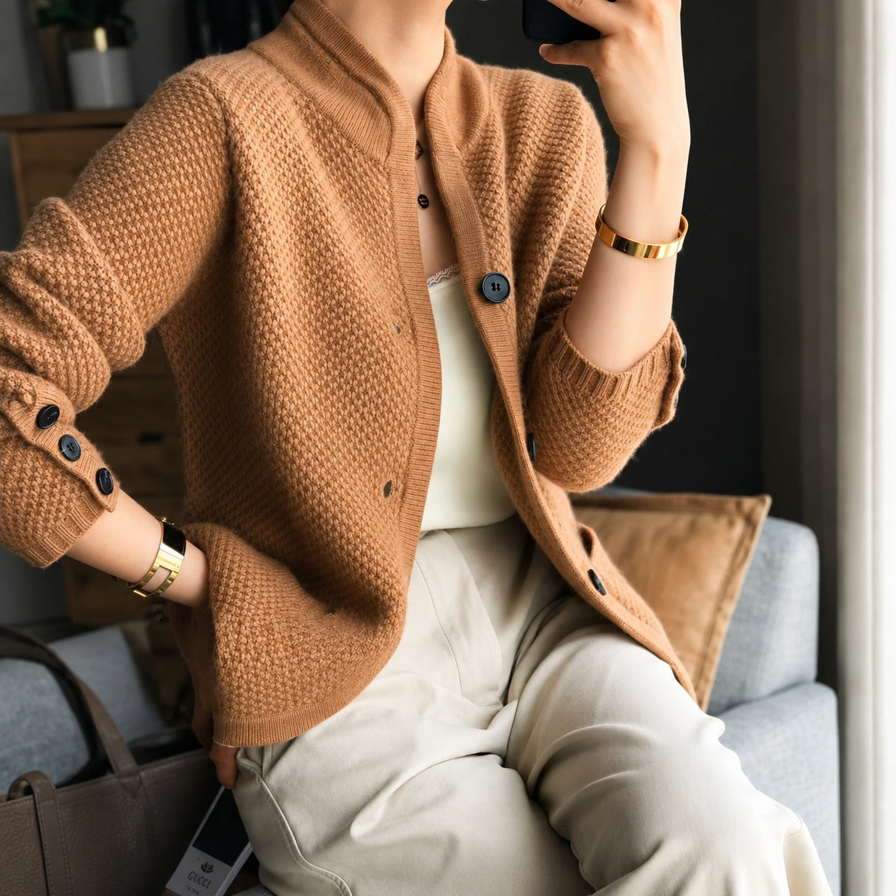 Edda - Weicher Cardigan mit Knöpfen
