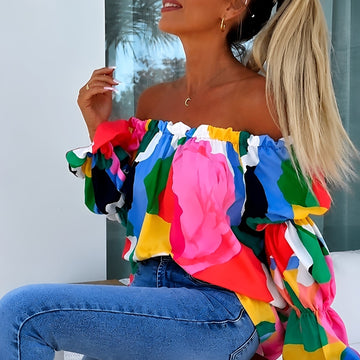 Priya - Trendige Bunte Bluse