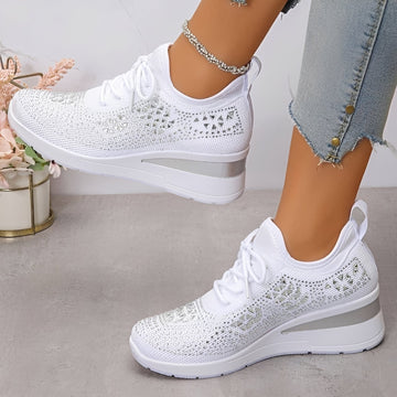Elodie - Trendige Bequeme Sneakers mit Glitzerelementen