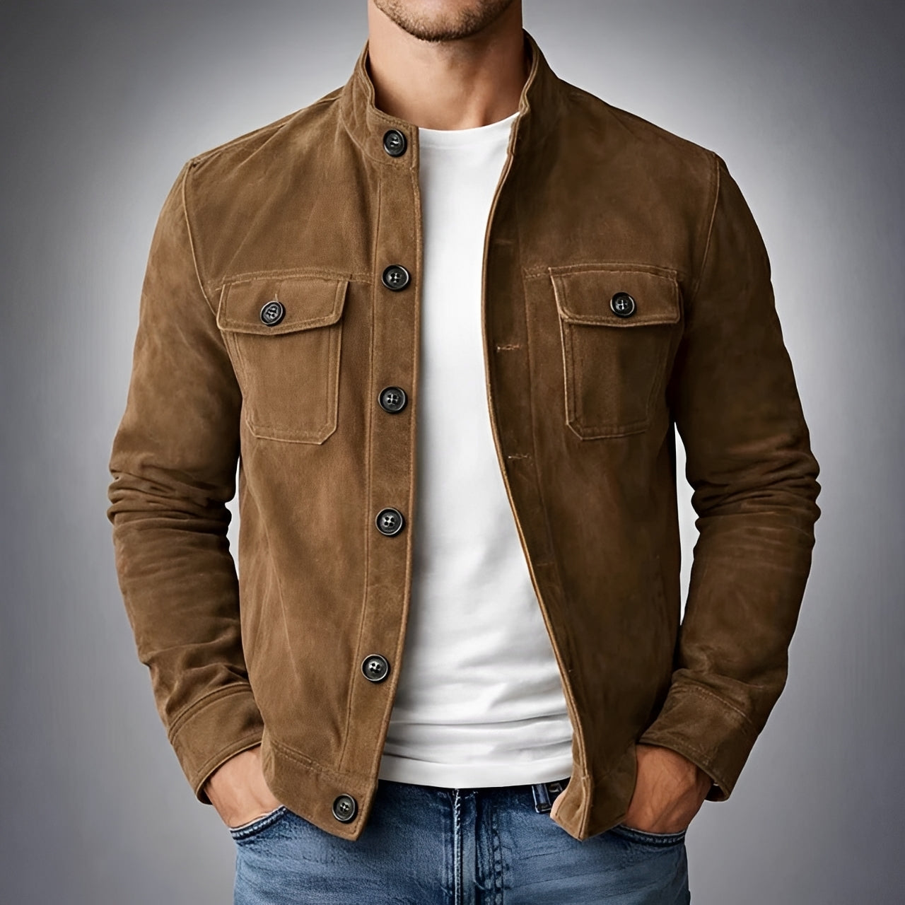 Gideon - Freizeitjacke mit Knöpfen