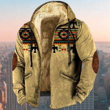 Laszlo - Kapuzenjacke für Herren mit Tribal-Muster