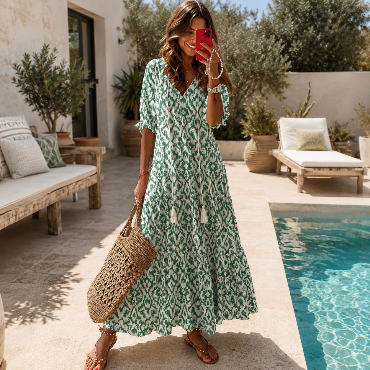 Lindsay - Leichtes Boho-Kleid mit Rüschen