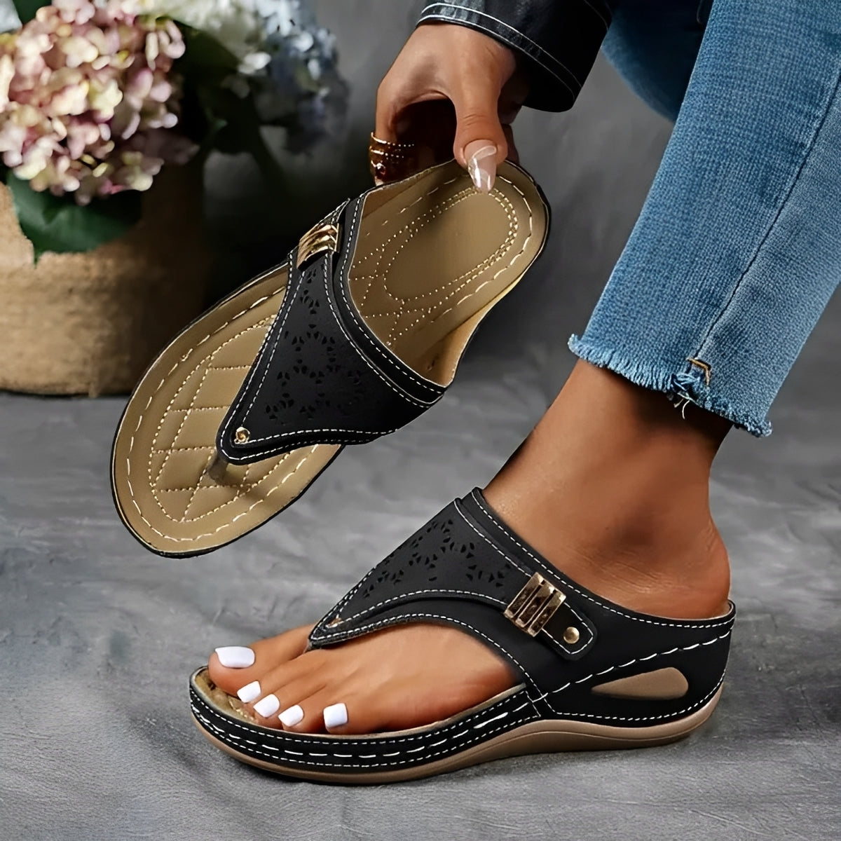 Marcel - Stilvolle Keilsandalen