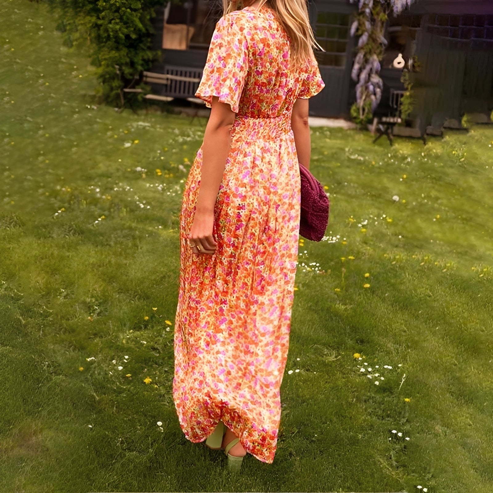 Ophelia - Stilvolles Kleid mit V-Ausschnitt