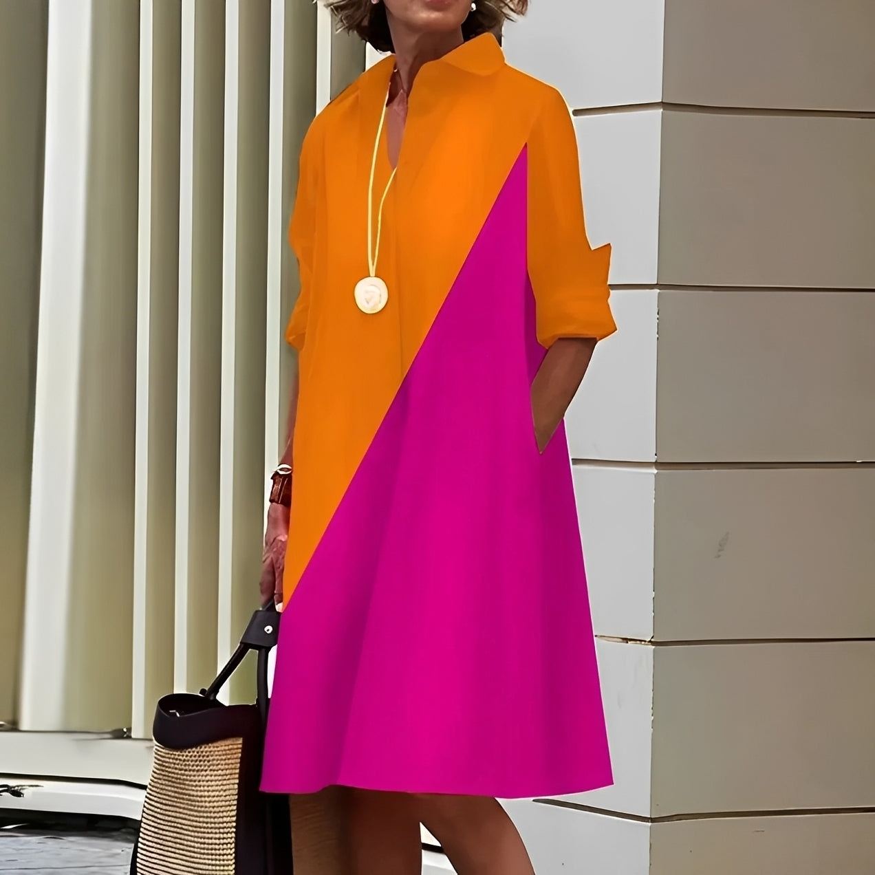 Alissa - Bequemes und legeres Damen-Midikleid