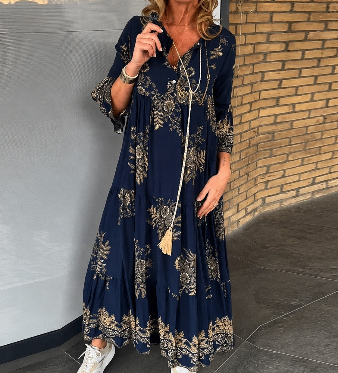Janice - Klassisches, Locker geschnittenes Kleid