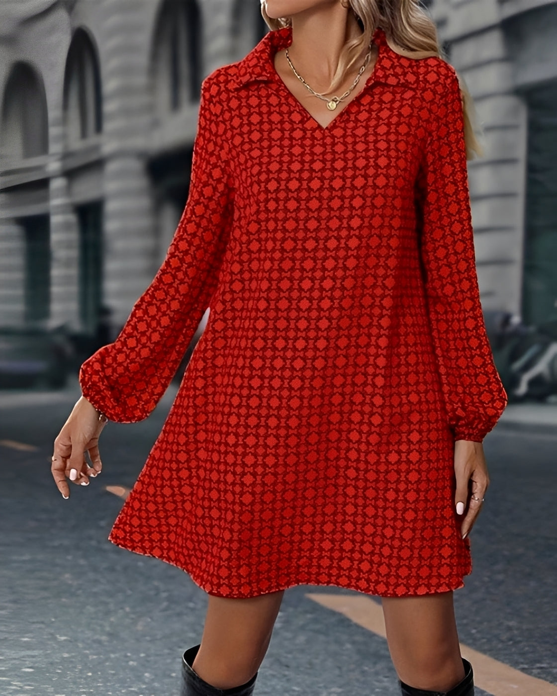 Bertie - Lockeres Kleid mit langen Ärmeln