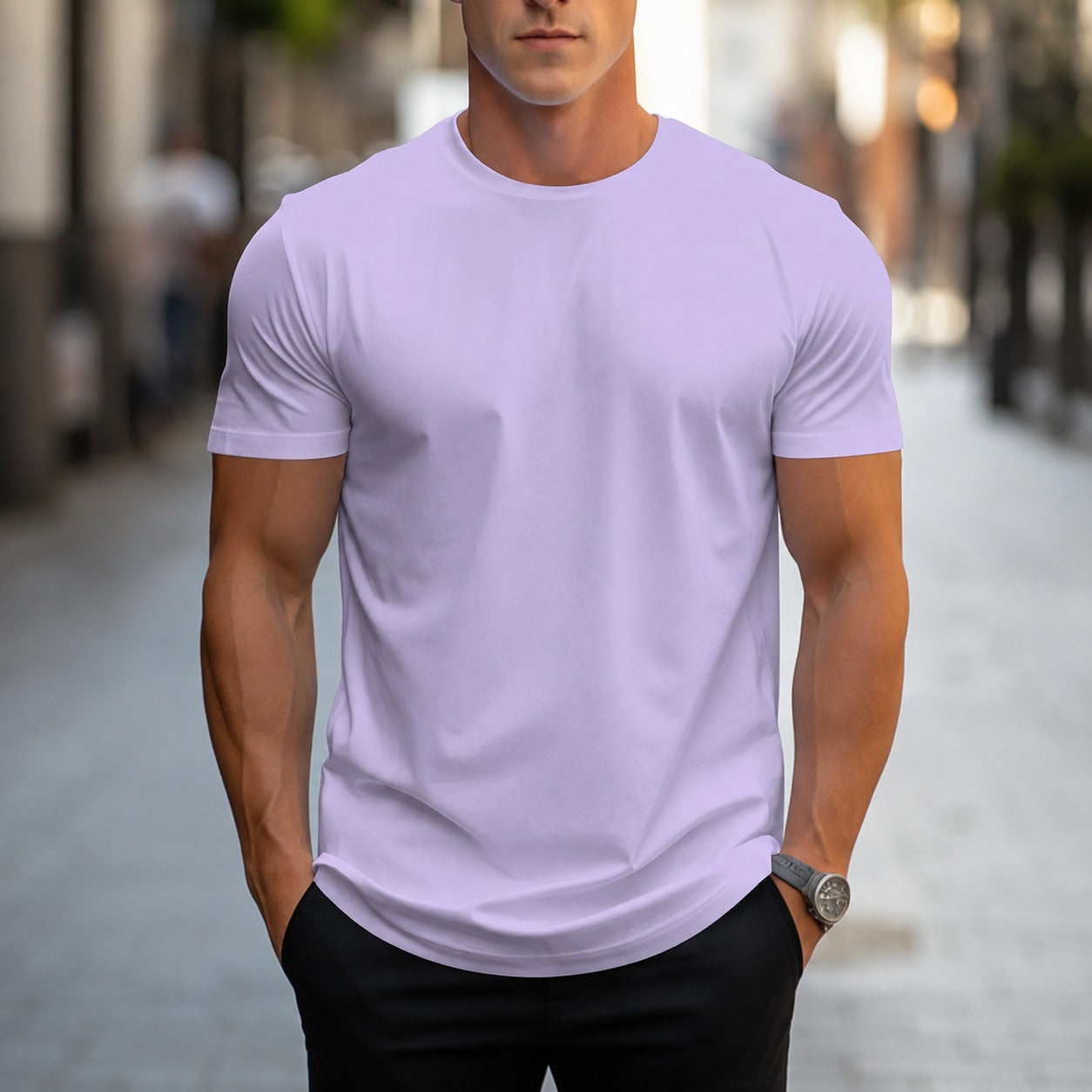 Owen - Legeres, einfarbiges Herren-T-Shirt