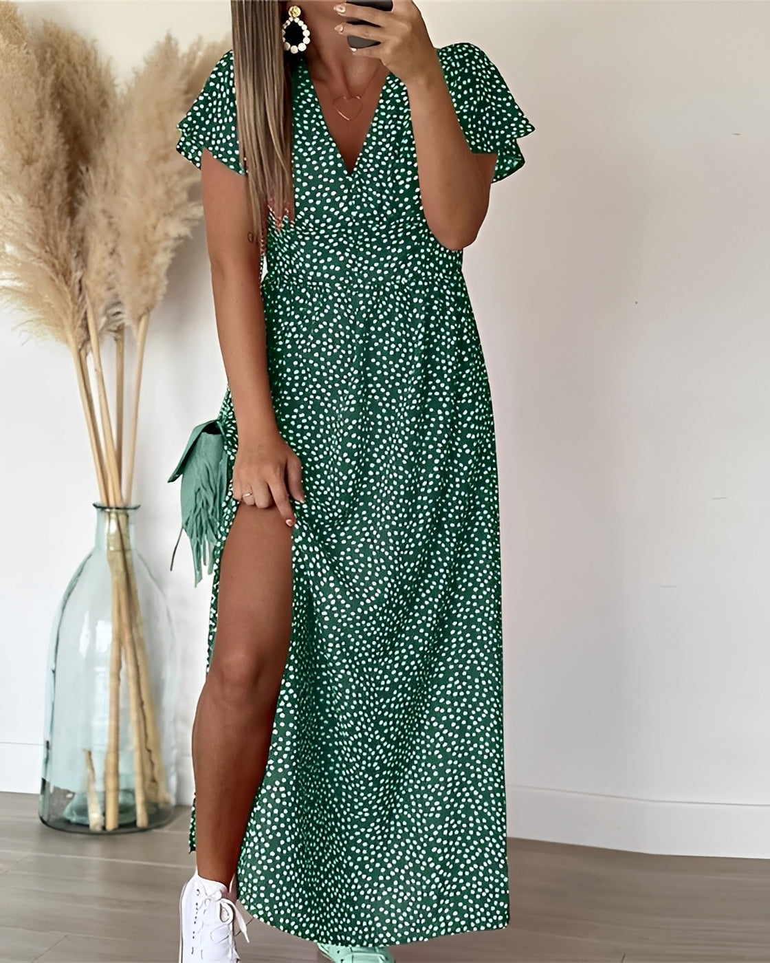 Kathleen - Angenehmes Maxi-Kleid mit Schlitz