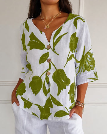 Chiara - Stilvolle Blumenbluse