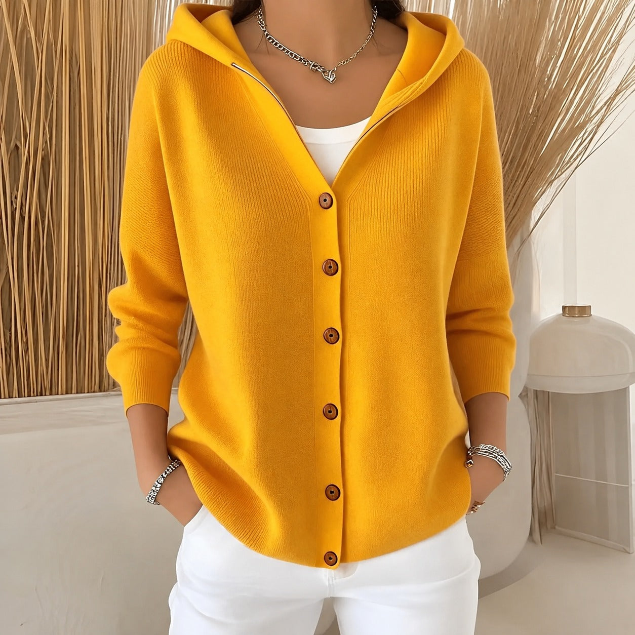 Ryanne - Komfortable Langarmjacke mit Kapuze für Damen