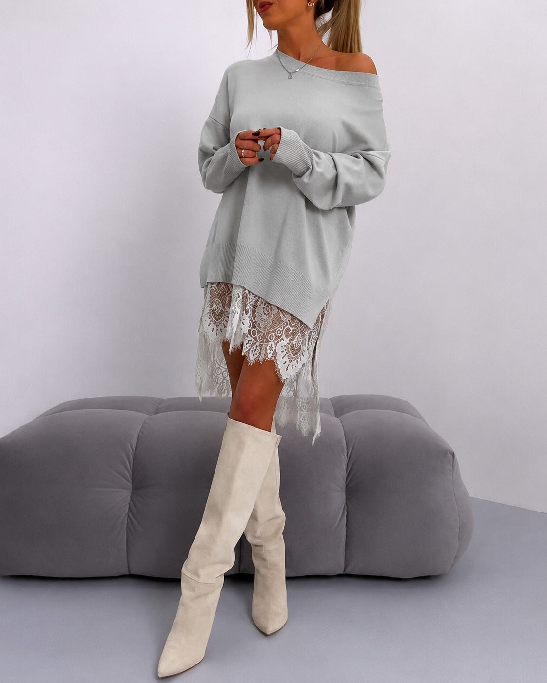 Eleanor - Schickes Kleid mit schulterfreiem Design