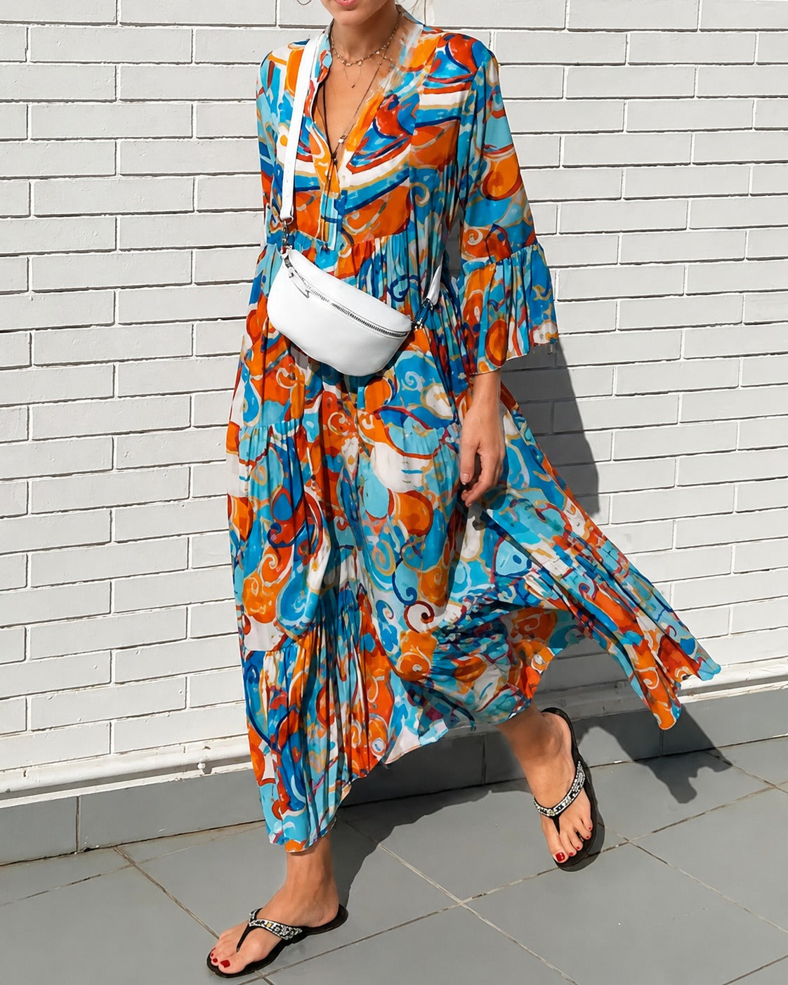 Maizie - Kleid mit Blumendruck und Rüschensaum