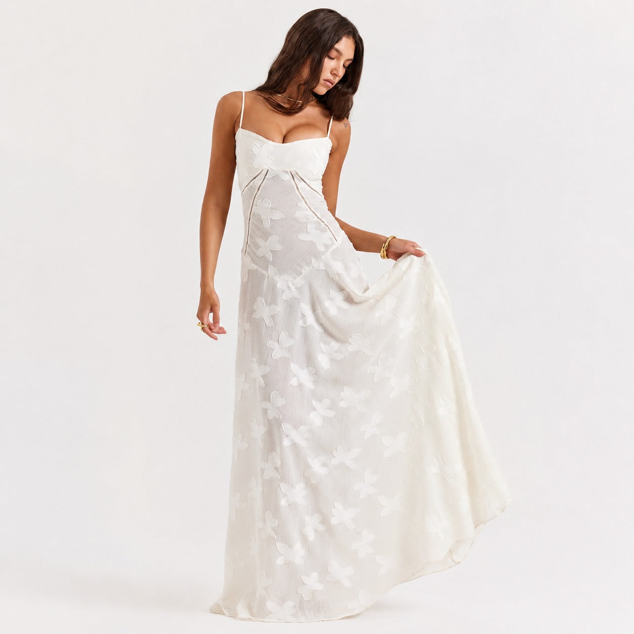 Jazmine - Stilvolles, enges Maxikleid