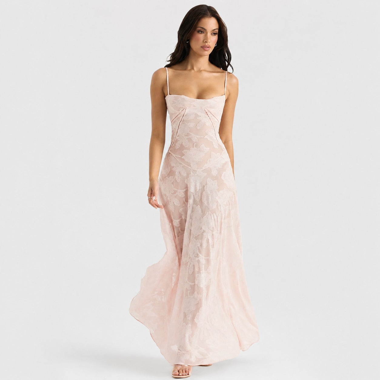 Jazmine - Stilvolles, enges Maxikleid