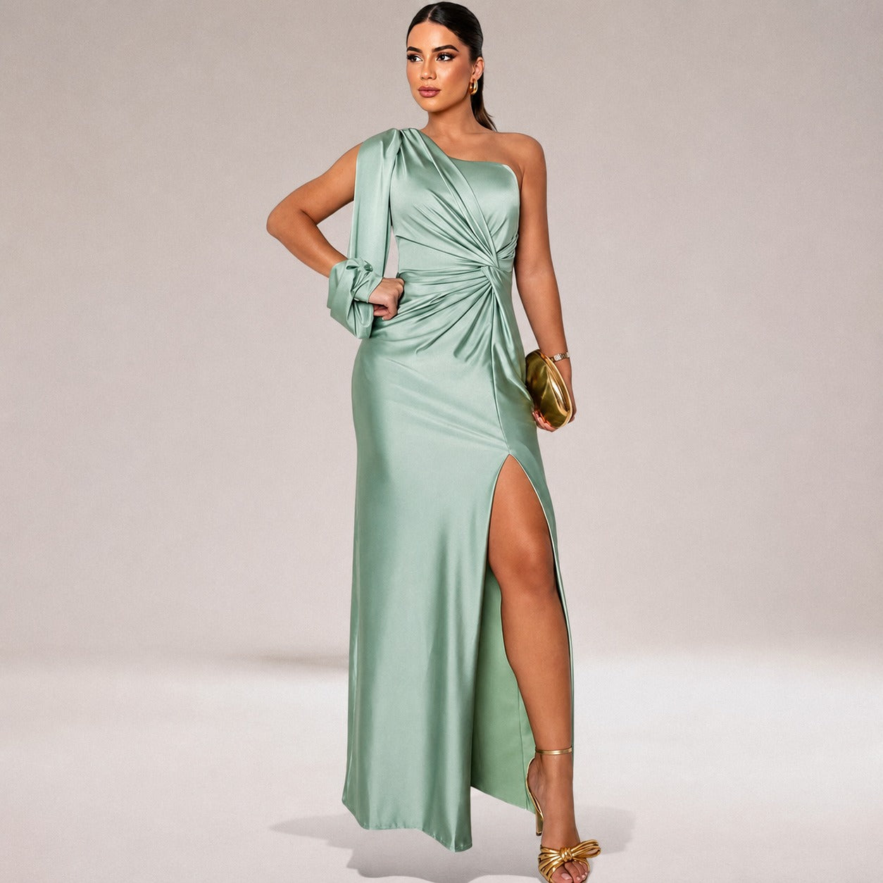 Marianne - Elegantes Kleid mit asymmetrischem Schulterdesign