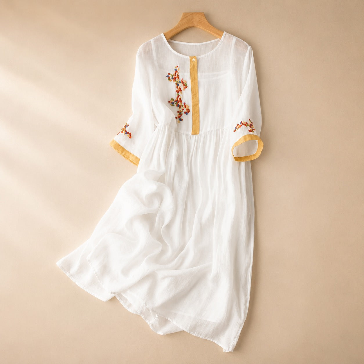 Laura - Lässiges Boho-Kleid mit Stickereien