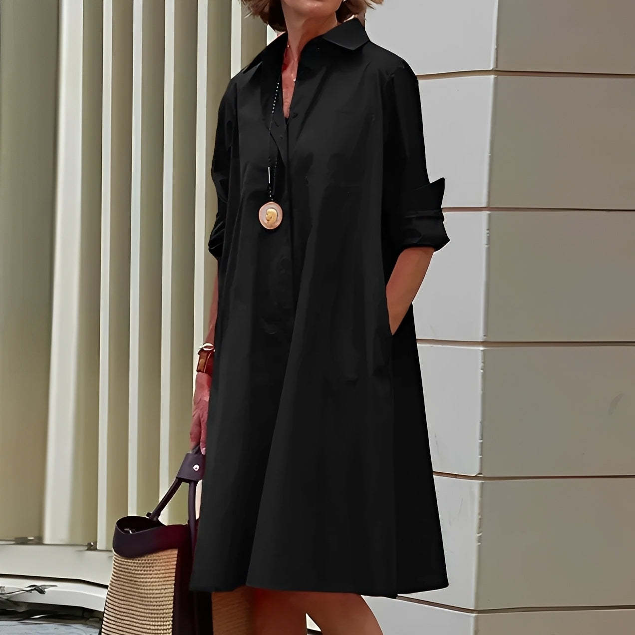 Alissa - Bequemes und legeres Damen-Midikleid
