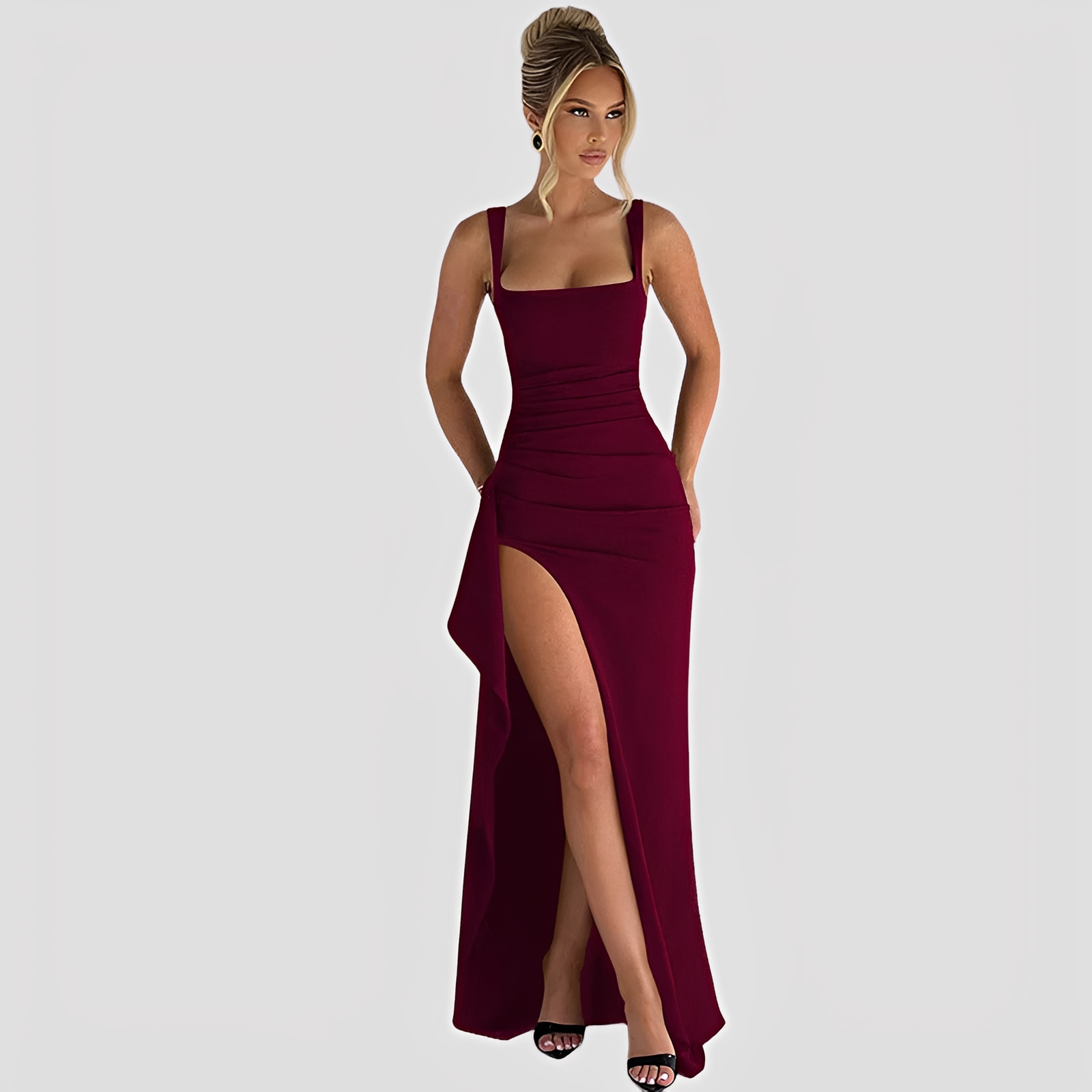 Kelly - Stilvolles Maxikleid mit hohem Schlitz