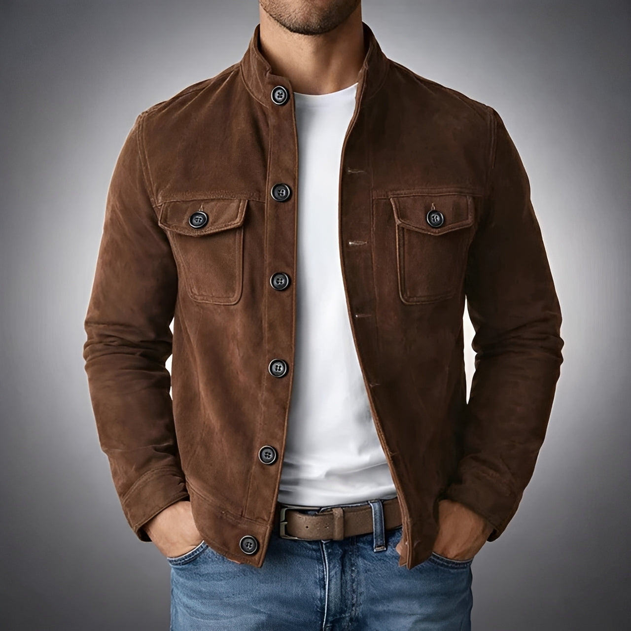 Gideon - Freizeitjacke mit Knöpfen