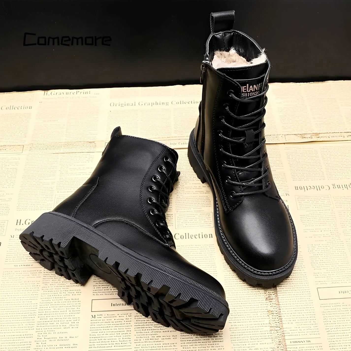 Adelpha - Schwarze Winterstiefel für frostige Tage