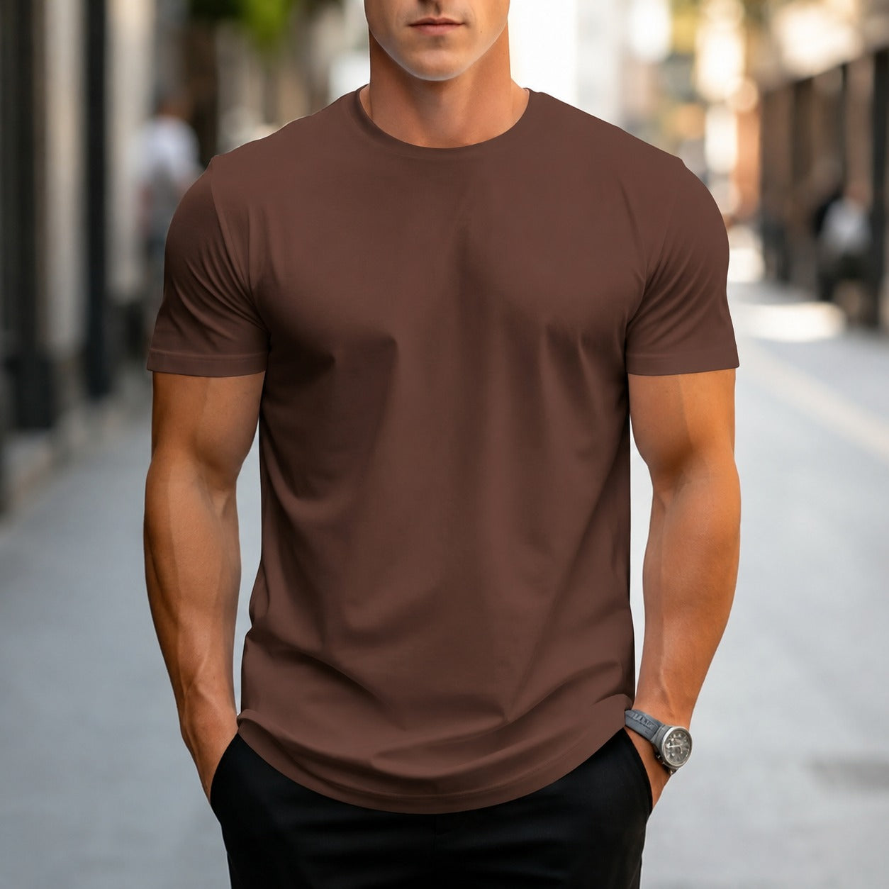 Owen - Legeres, einfarbiges Herren-T-Shirt