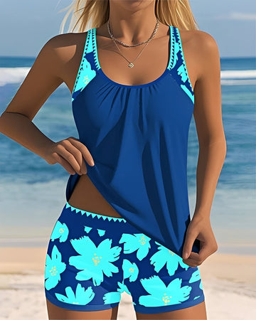 Mila - Tankini mit Blumendruck und Rundhals