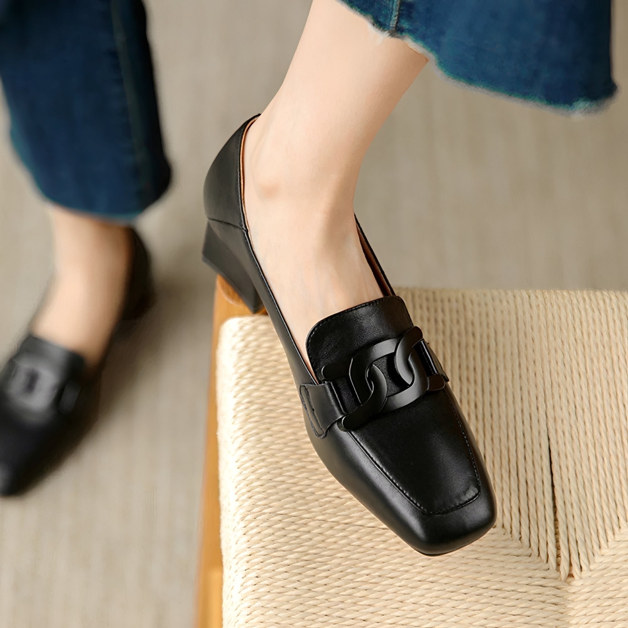 Maisha - Schicke Mokassin-Absatzschuhe