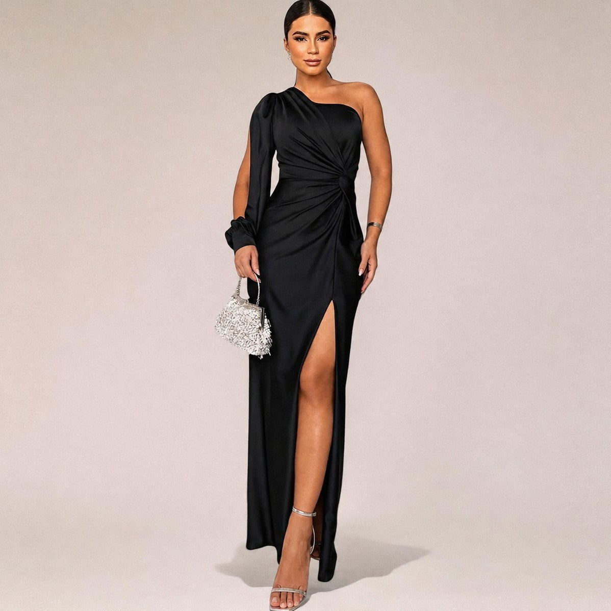 Marianne - Elegantes Kleid mit asymmetrischem Schulterdesign