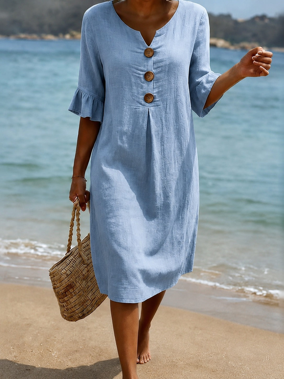 Deborah - Elegantes Kleid mit Rüschenärmel