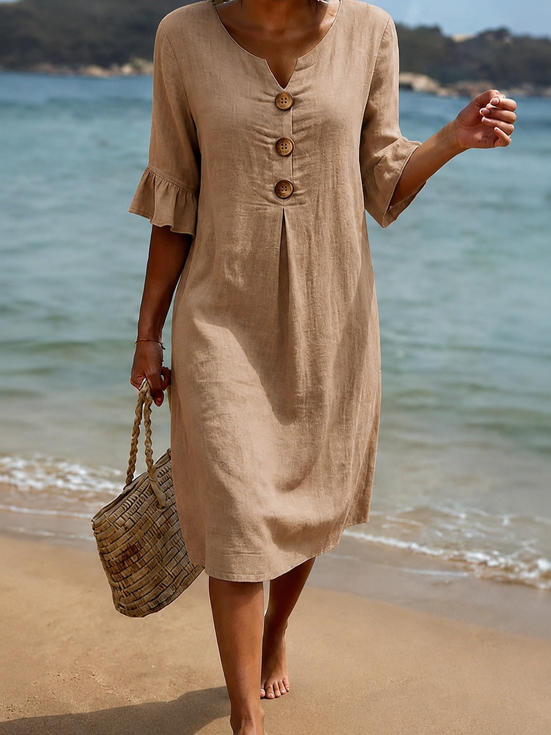 Deborah - Elegantes Kleid mit Rüschenärmel