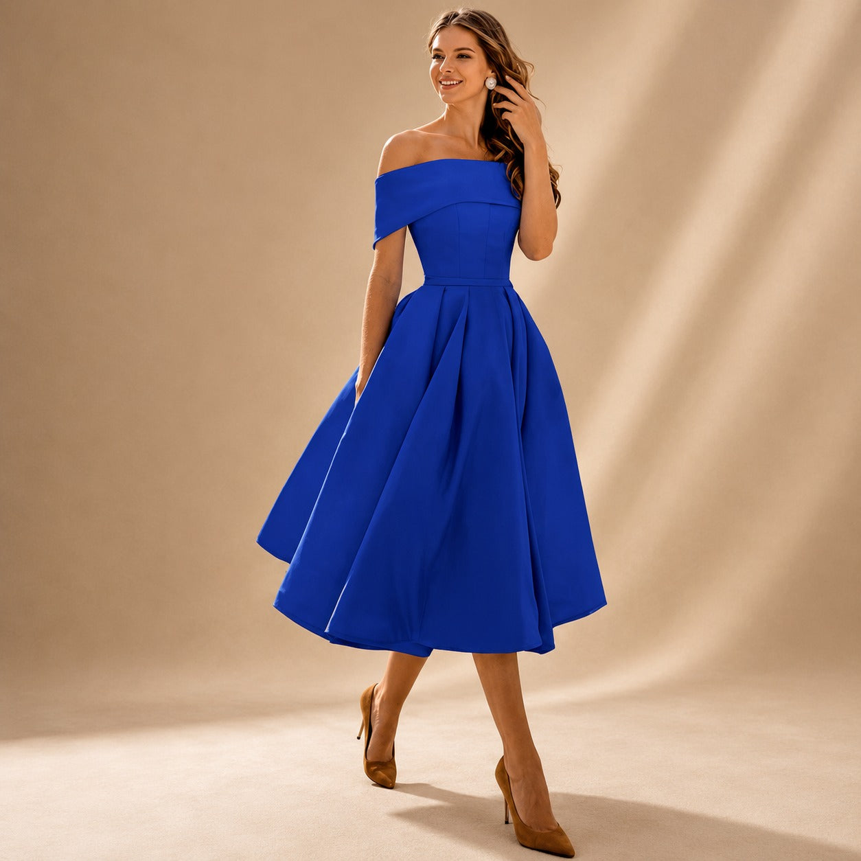 Erika - Stilvolles Kleid mit freien Schultern